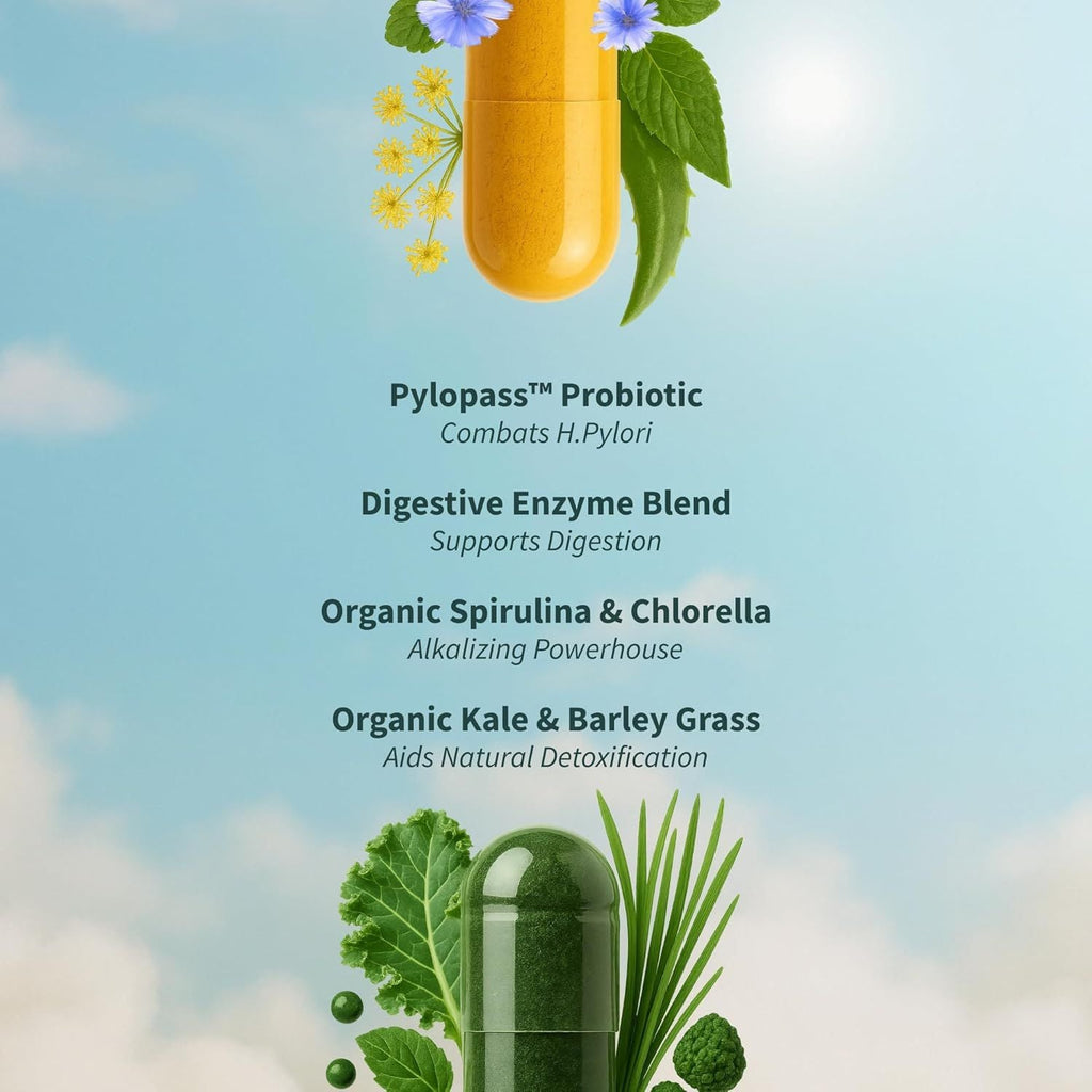 Snap Supplements Gut Health & Organic Spirulina Chlorella