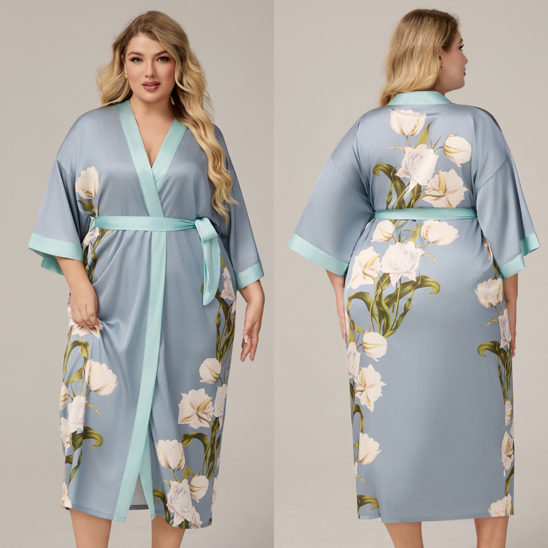 Caressed by Silk Satin Robe