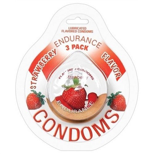 Endurance Condoms - Strawberry - 3 Pack - Xweetdreamx Viridian LetoAccessoriesViridian LetoXweetdreamx
