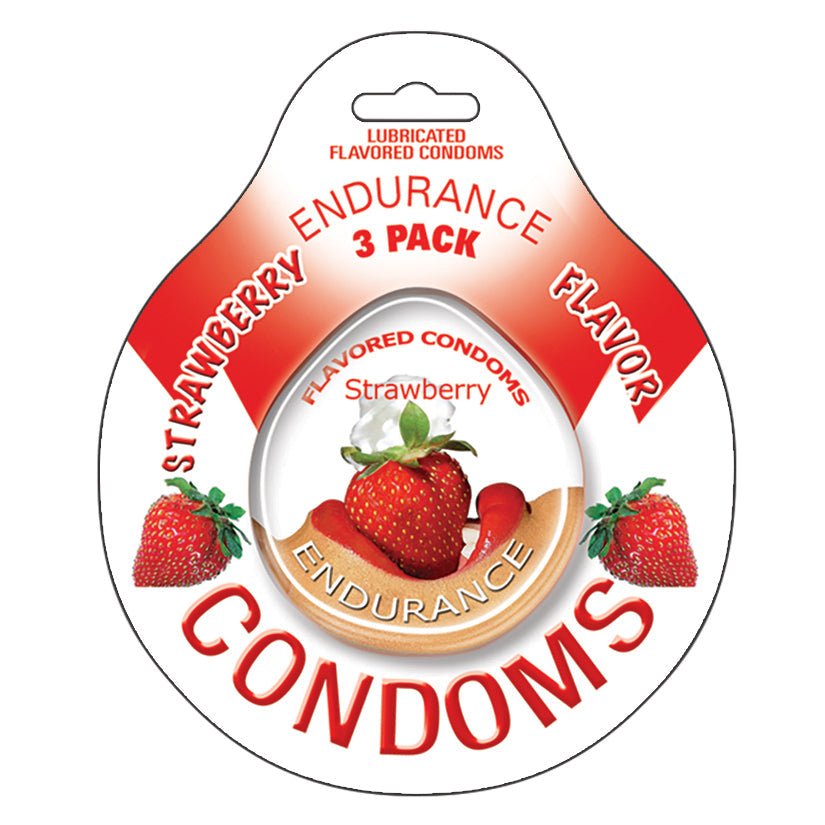 Endurance Condoms-Strawberry 3pk - Xweetdreamx Brown SootyAdultsBrown SootyXweetdreamx