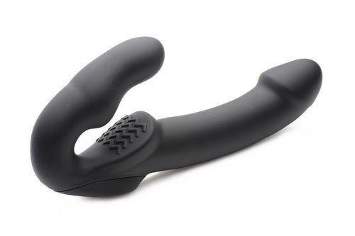 Evoke Rechargeable Vibrating Silicone Strapless Strap on - Black - Xweetdreamx Viridian LetoAccessoriesViridian LetoXweetdreamx
