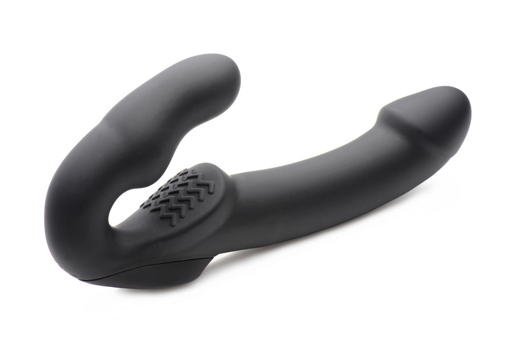 Evoke Rechargeable Vibrating Silicone Strapless Strap on - Black - Xweetdreamx Viridian LetoAccessoriesViridian LetoXweetdreamx