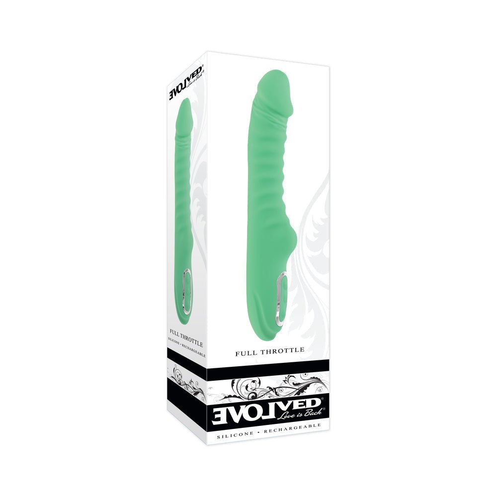 Evolved Full Throttle Rechargeable Warming Vibrator Silicone Mint - Xweetdreamx Brown SootyAdultsBrown SootyXweetdreamx