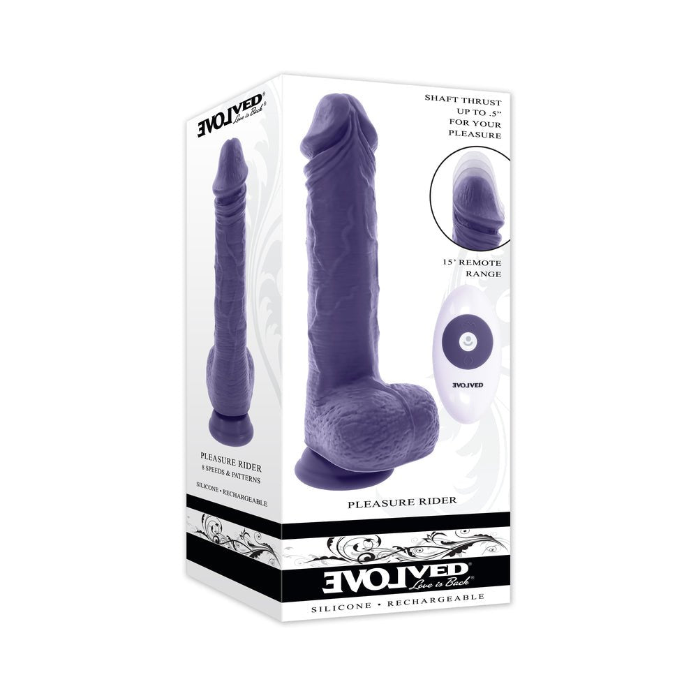 Evolved Pleasure Rider Rechargeable Dildo with Remote Silicone Purple - Xweetdreamx Brown SootyAdultsBrown SootyXweetdreamx