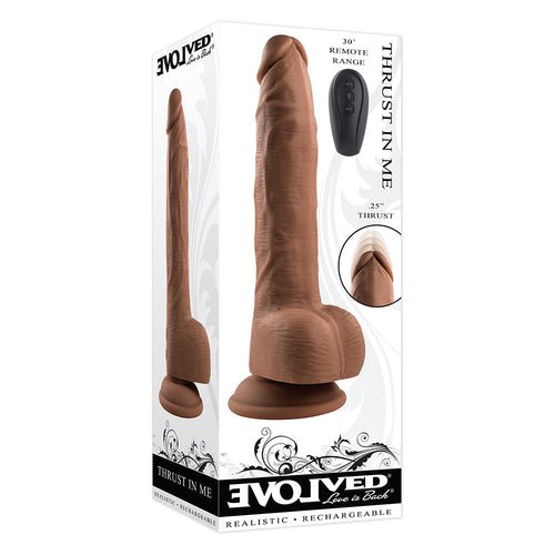 Evolved Thrust In Me Thrusting Vibrating 9.25 in. Dildo Dark - Xweetdreamx Brown SootyAdultsBrown SootyXweetdreamx