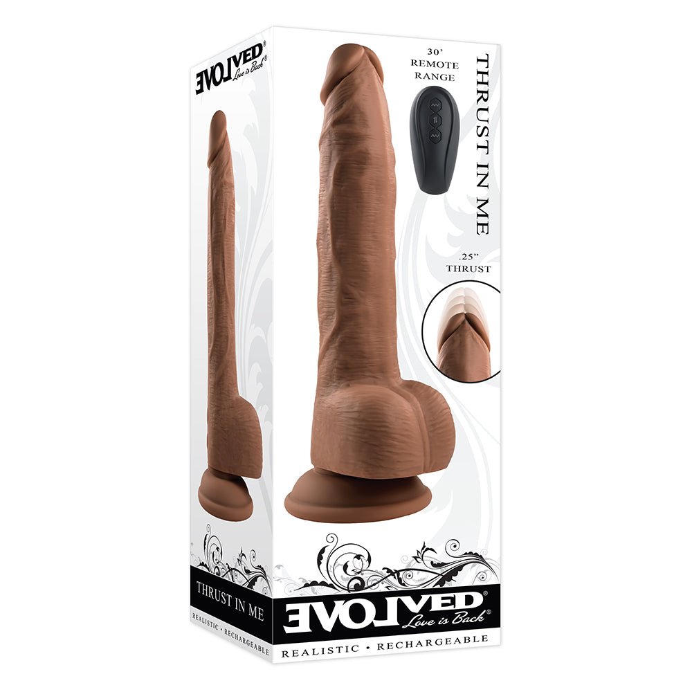 Evolved Thrust In Me Thrusting Vibrating 9.25 in. Dildo Dark - Xweetdreamx Brown SootyAdultsBrown SootyXweetdreamx