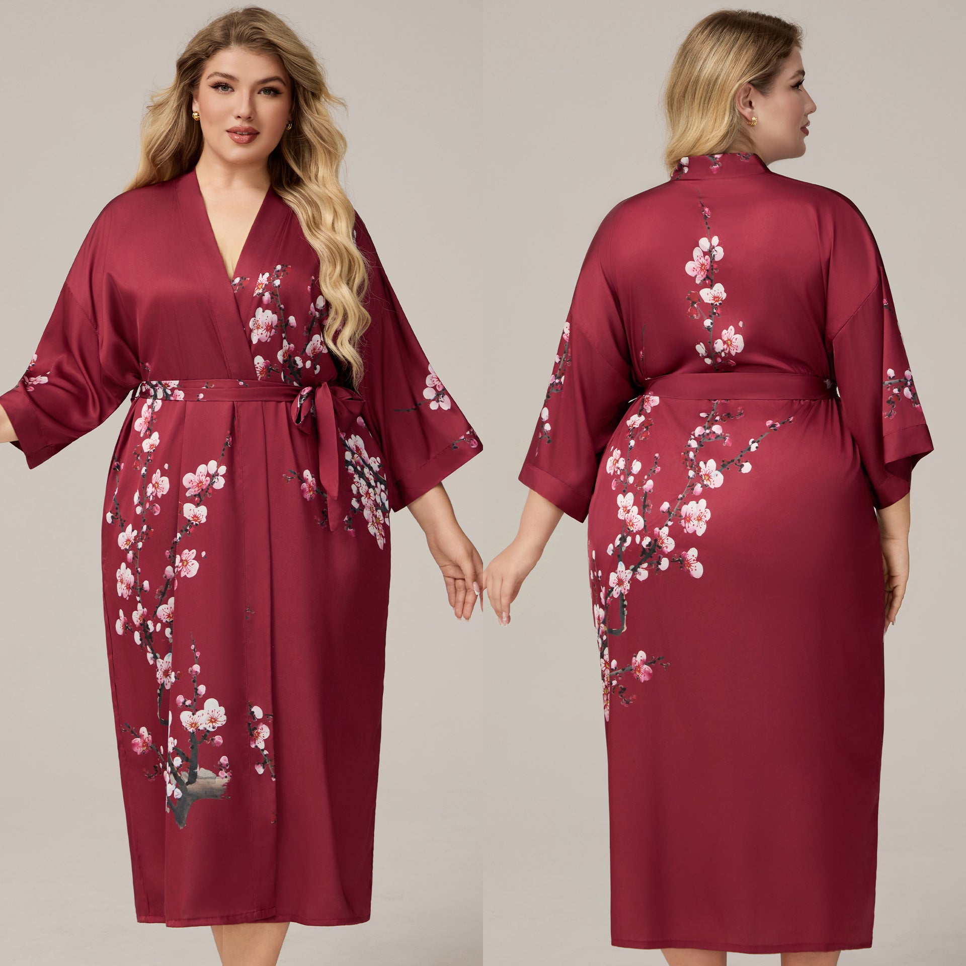 Caressed by Silk Satin Robe
