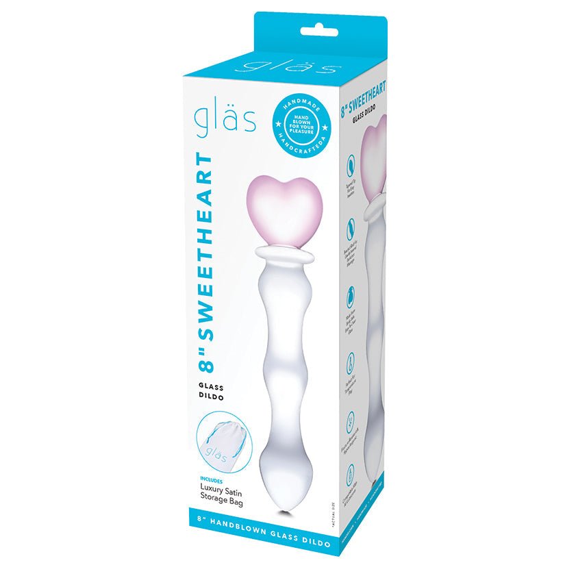 Glas 8" Sweetheart Glass Dildo-Pink /Clear - Xweetdreamx Brown SootyAdultsBrown SootyXweetdreamx