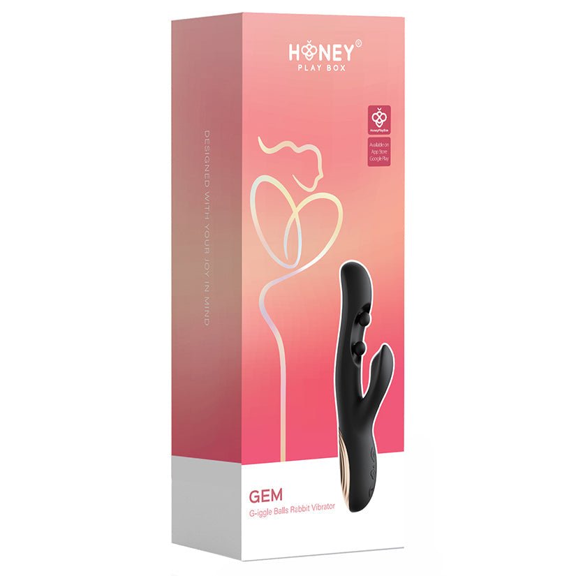 Honey Play Box Gem Rabbit Vibrator-Black - Xweetdreamx Brown SootyAdultsBrown SootyXweetdreamx
