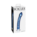 Icicles No. 29 Curved Textured 7.25 in. Glass Dildo Blue - Xweetdreamx Brown SootyAdultsBrown SootyXweetdreamx