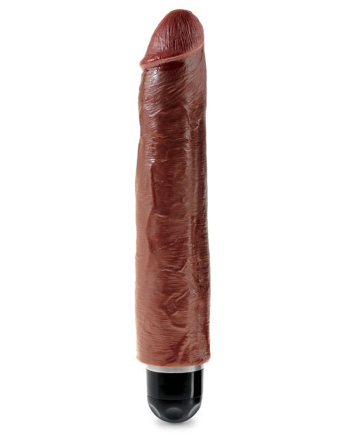 King Cock 10" Vibrating Stiffy Brown - Xweetdreamx Viridian LetoAccessoriesViridian LetoXweetdreamx