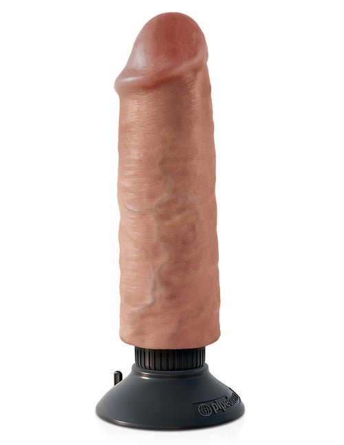 King Cock 6" Vibrating Cock - Tan - Xweetdreamx Viridian LetoAccessoriesViridian LetoXweetdreamx