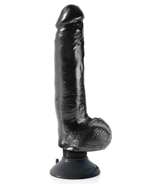 King Cock 9-Inch Vibrating Cock With Balls - Black - Xweetdreamx Viridian LetoAccessoriesViridian LetoXweetdreamx