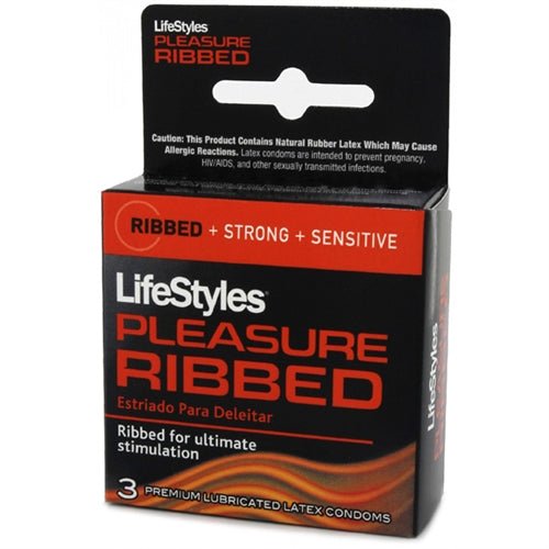 Lifestyles Pleasure Ribbed Condoms - 3 Pack - Xweetdreamx Viridian LetoAccessoriesViridian LetoXweetdreamx