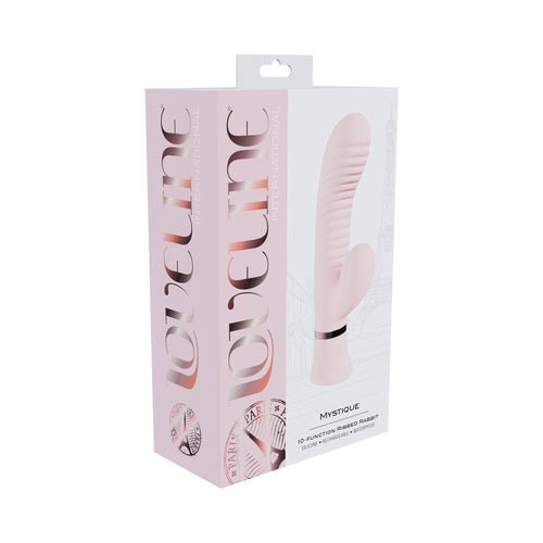 Loveline Mystique Rechargeable Silicone Ribbed Rabbit Vibrator Pink - Xweetdreamx Brown SootyAdultsBrown SootyXweetdreamx