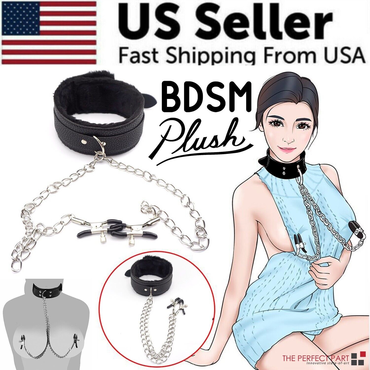 PU Leather Collar With Nipple Clamps SM Bondage Play Sex Toys For - Xweetdreamx Puce GaiaTech AccessoriesPuce GaiaXweetdreamx