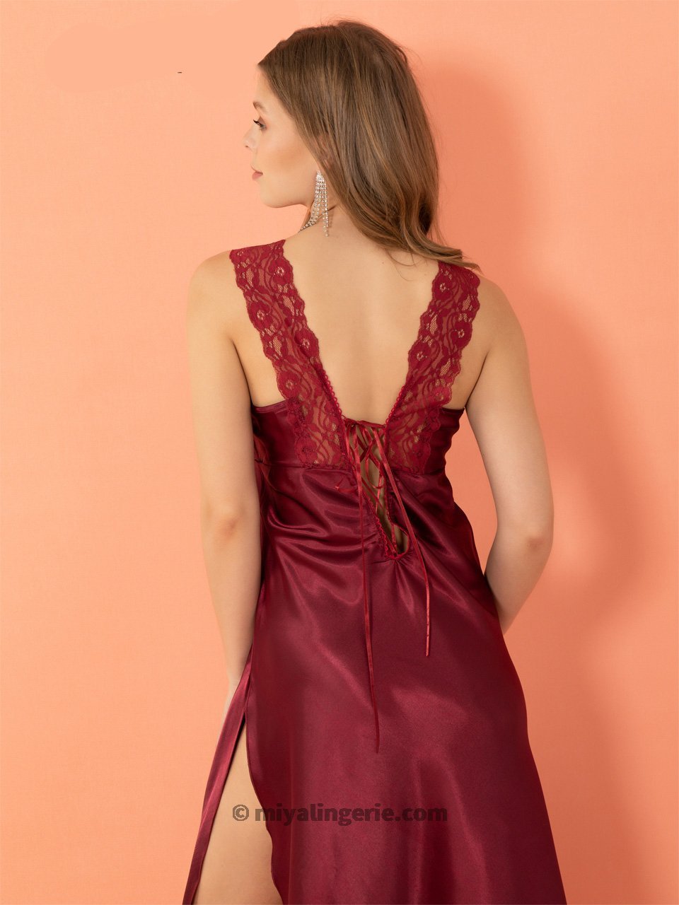 Red High Slit Dress Nightie - Xweetdreamx Harlequin IcarusWomen's ClothingHarlequin IcarusXweetdreamx