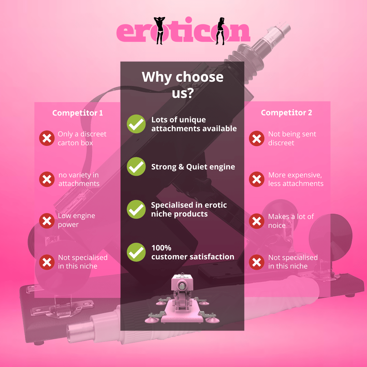 Reid Love Machine with 8 varied attachments - Xweetdreamx Blush HeraAdultsBlush HeraXweetdreamx