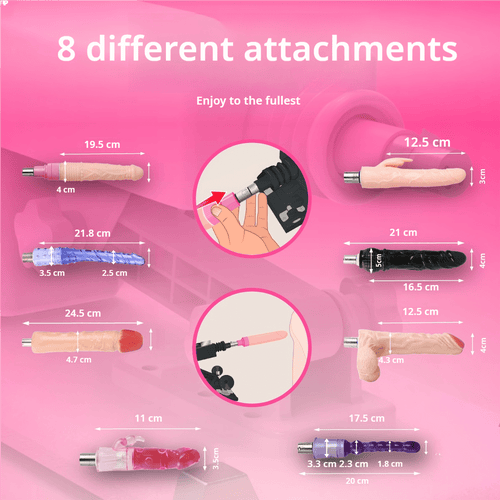 Reid Love Machine with 8 varied attachments - Xweetdreamx Blush HeraAdultsBlush HeraXweetdreamx