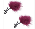 Sex and Mischief Enchanted Feather Nipple Clamps - Burgundy - Xweetdreamx Viridian LetoAccessoriesViridian LetoXweetdreamx