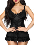 Sexy Black Sheer Lace Babydoll Lingerie Dress (Size-M) - Xweetdreamx Grey DiomedesWomen's ClothingGrey DiomedesXweetdreamx
