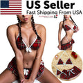 Sexy Lingerie School Girl Sleepwear Dress Nightwear Underwear Babydoll - Xweetdreamx Puce GaiaTech AccessoriesPuce GaiaXweetdreamx