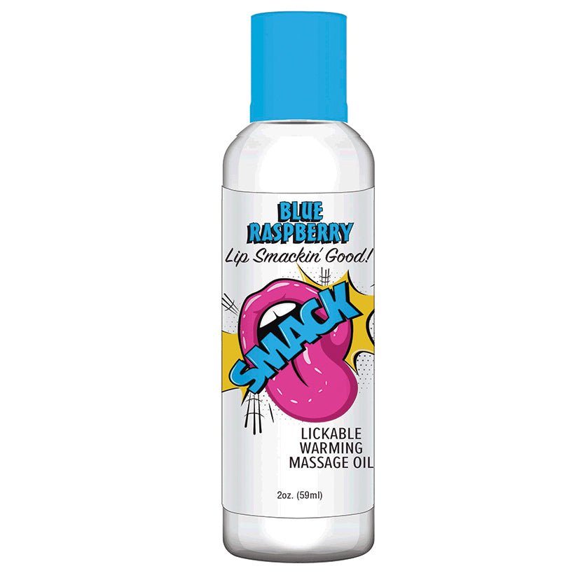 Smack Warming Massage Oil-Blue Raspberry 2oz - Xweetdreamx Brown SootyAdultsBrown SootyXweetdreamx