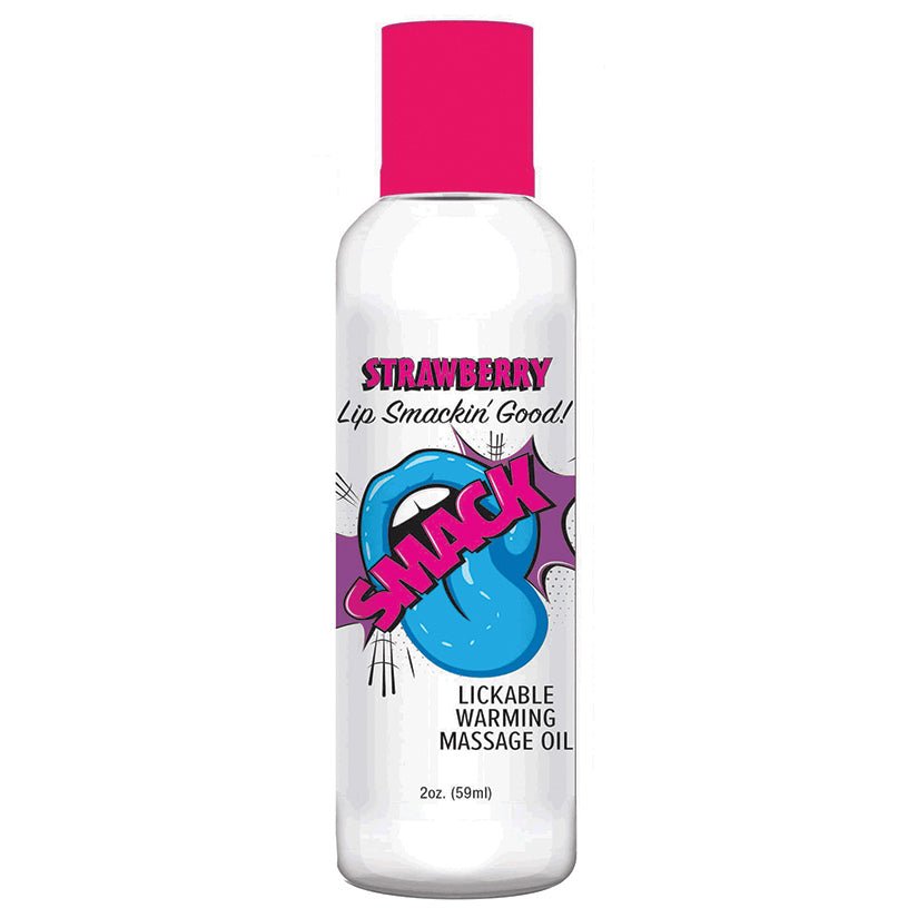 Smack Warming Massage Oil-Strawberry 2oz - Xweetdreamx Brown SootyAdultsBrown SootyXweetdreamx