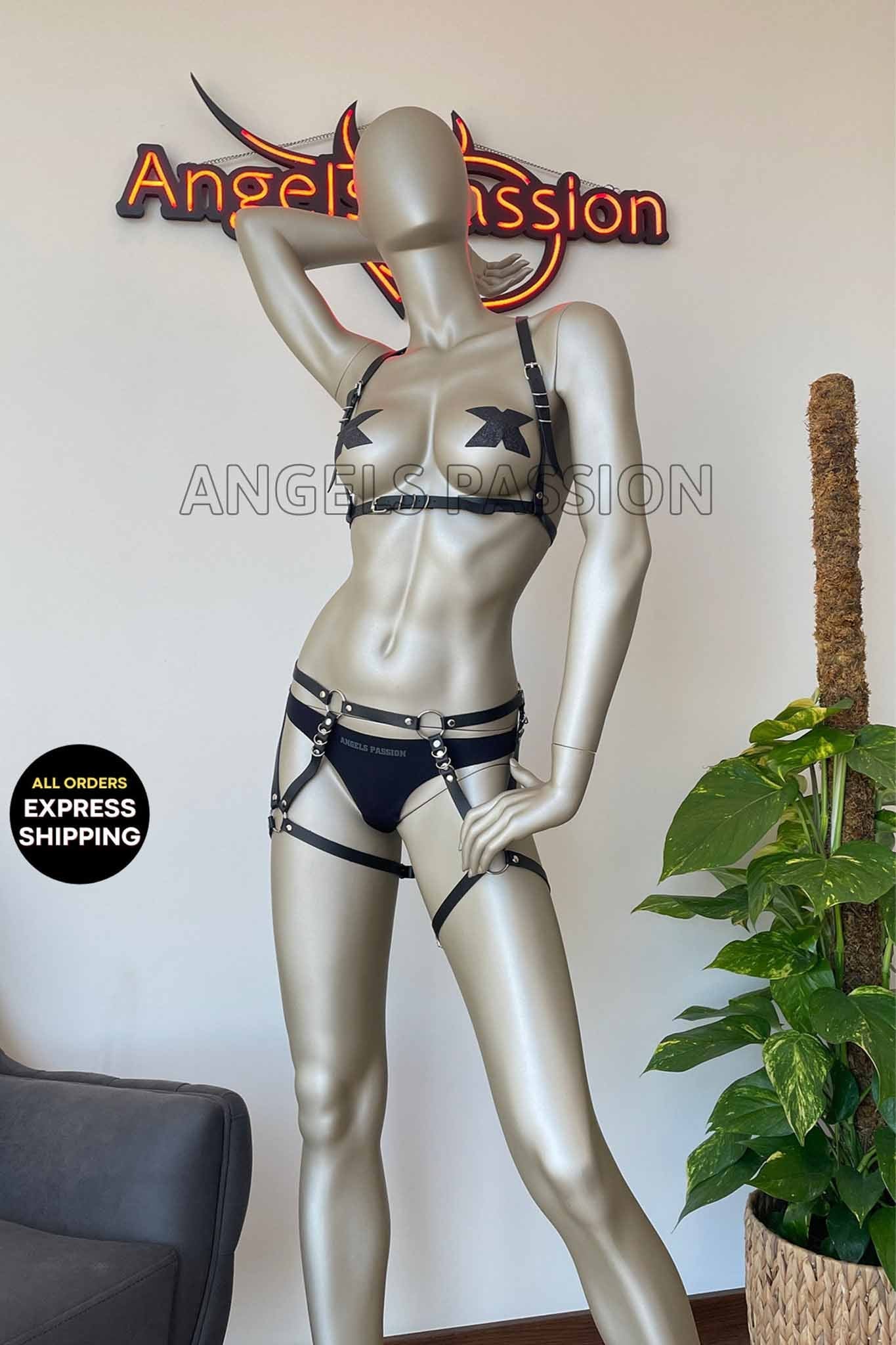 Stage Dance Wear Bondage Harness Belt Garter - Xweetdreamx Harlequin IcarusWomen's ClothingHarlequin IcarusXweetdreamx