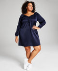 Trendy Plus Size Babydoll Satin Dress - Xweetdreamx Amber ChrysippusWomen's ClothingAmber ChrysippusXweetdreamx