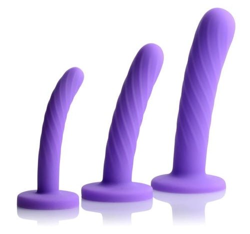 Tri-Play Silicone Dildo 3 Piece Set Purple - Xweetdreamx Brown SootyAdultsBrown SootyXweetdreamx