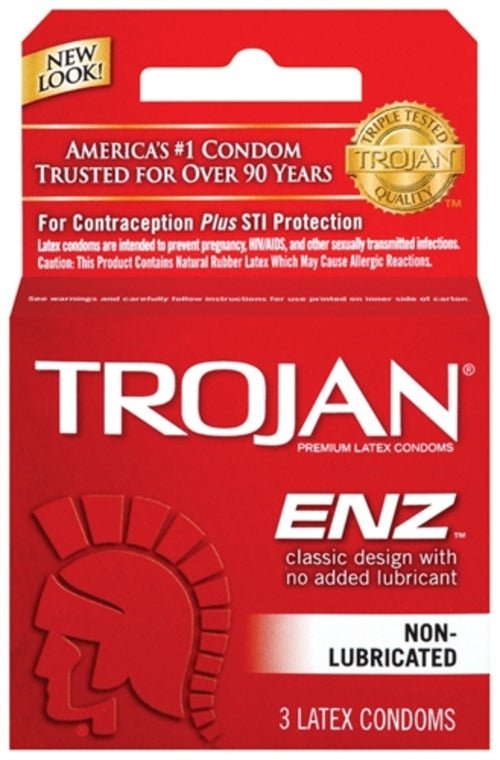 Trojan Enz Non-Lubricated Condoms - 3 Pack - Xweetdreamx Viridian LetoAccessoriesViridian LetoXweetdreamx