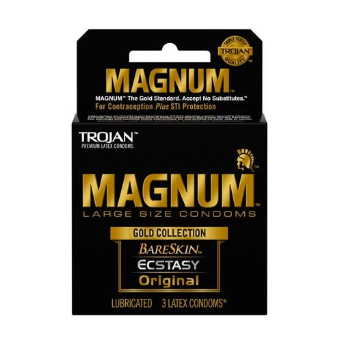Trojan Magnum Large Size Gold Collection Condoms - 3 Pack - Xweetdreamx Viridian LetoAccessoriesViridian LetoXweetdreamx