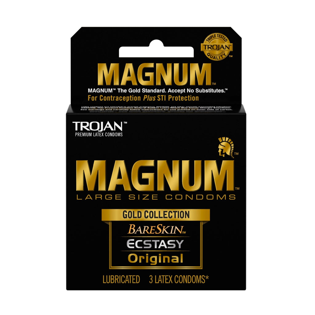 Trojan Magnum Large Size Gold Collection Condoms - 3 Pack - Xweetdreamx Viridian LetoAccessoriesViridian LetoXweetdreamx