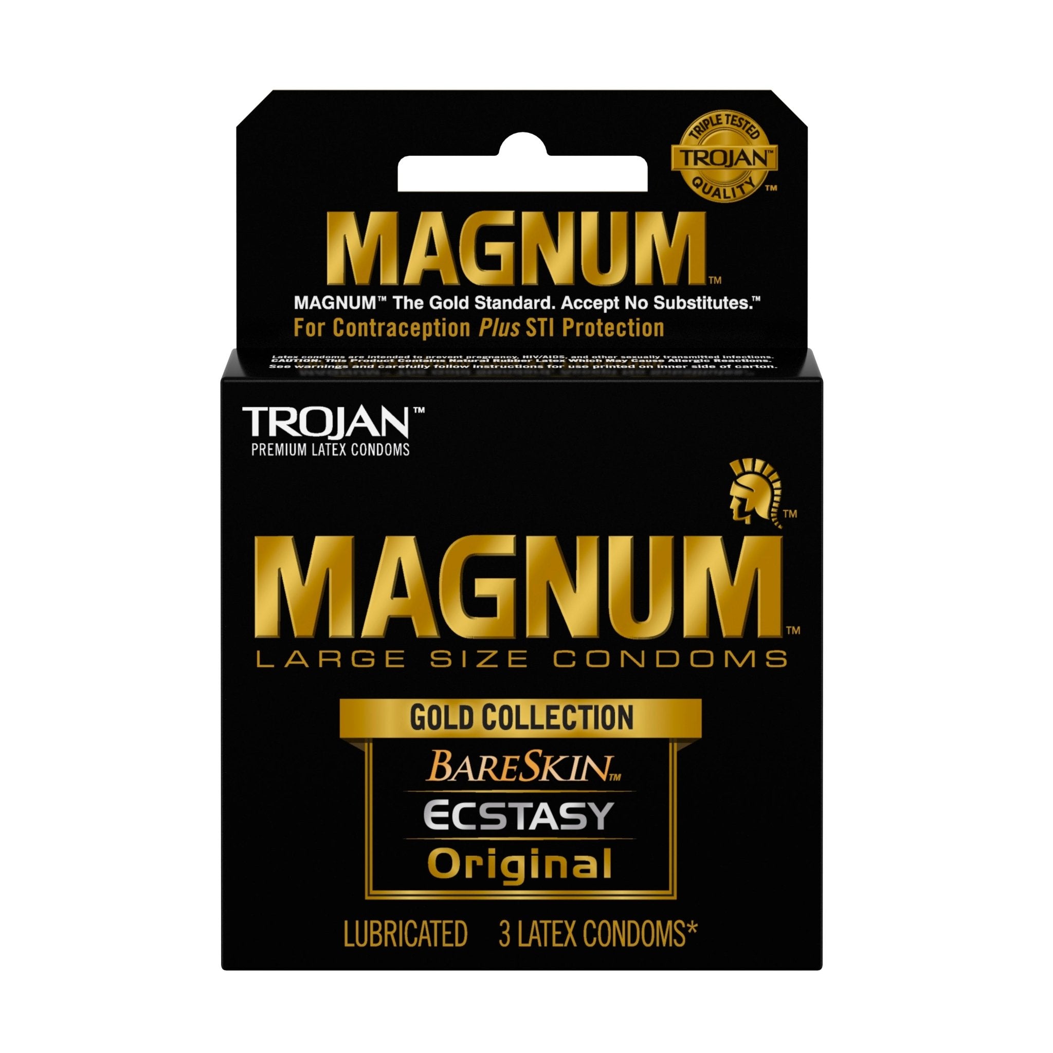 Trojan Magnum Large Size Gold Collection Condoms - 3 Pack - Xweetdreamx Viridian LetoAccessoriesViridian LetoXweetdreamx