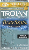 Trojan Sensitivity Bareskin Lubricated Condoms - 10 Pack - Xweetdreamx Viridian LetoAccessoriesViridian LetoXweetdreamx