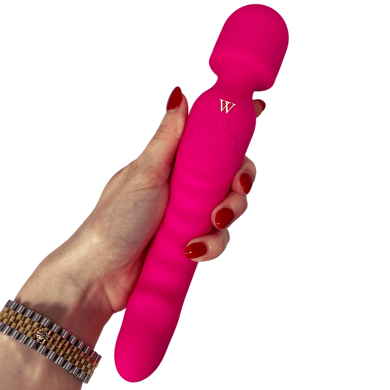 Venus - Dual-Head Wand Vibrator/ Soft, Warming Dildo - Xweetdreamx Puce PoplarAdultsPuce PoplarXweetdreamx