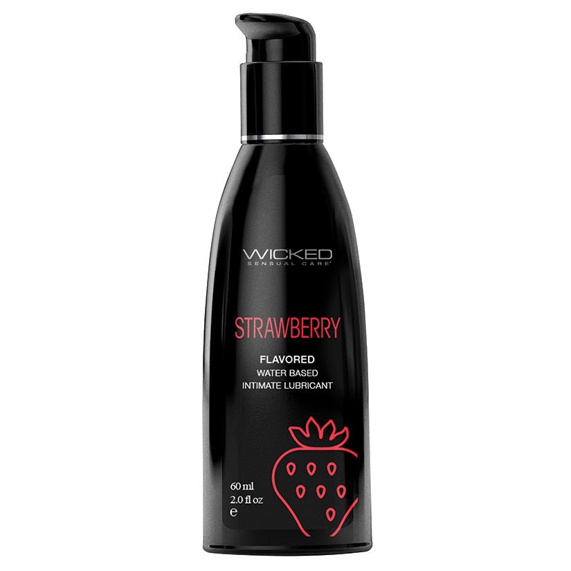 Wicked Aqua Flavored Lube-Strawberry 2oz - Xweetdreamx Brown SootyAdultsBrown SootyXweetdreamx