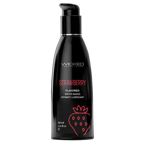 Wicked Aqua Flavored Lube-Strawberry 2oz - Xweetdreamx Brown SootyAdultsBrown SootyXweetdreamx