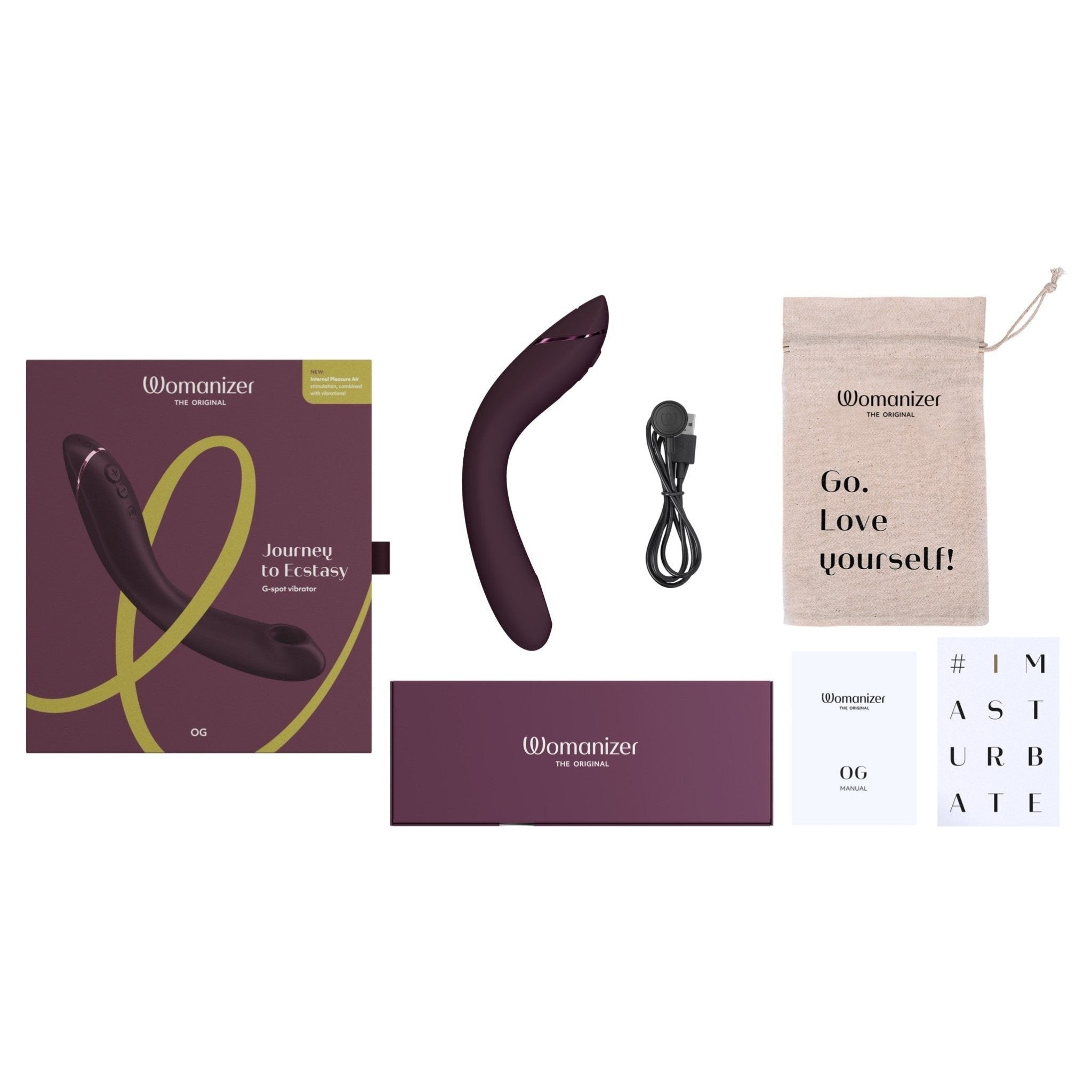 Womanizer OG Rechargeable G-Spot Pleasure Air Stimulator Aubergine - Xweetdreamx Brown SootyAdultsBrown SootyXweetdreamx