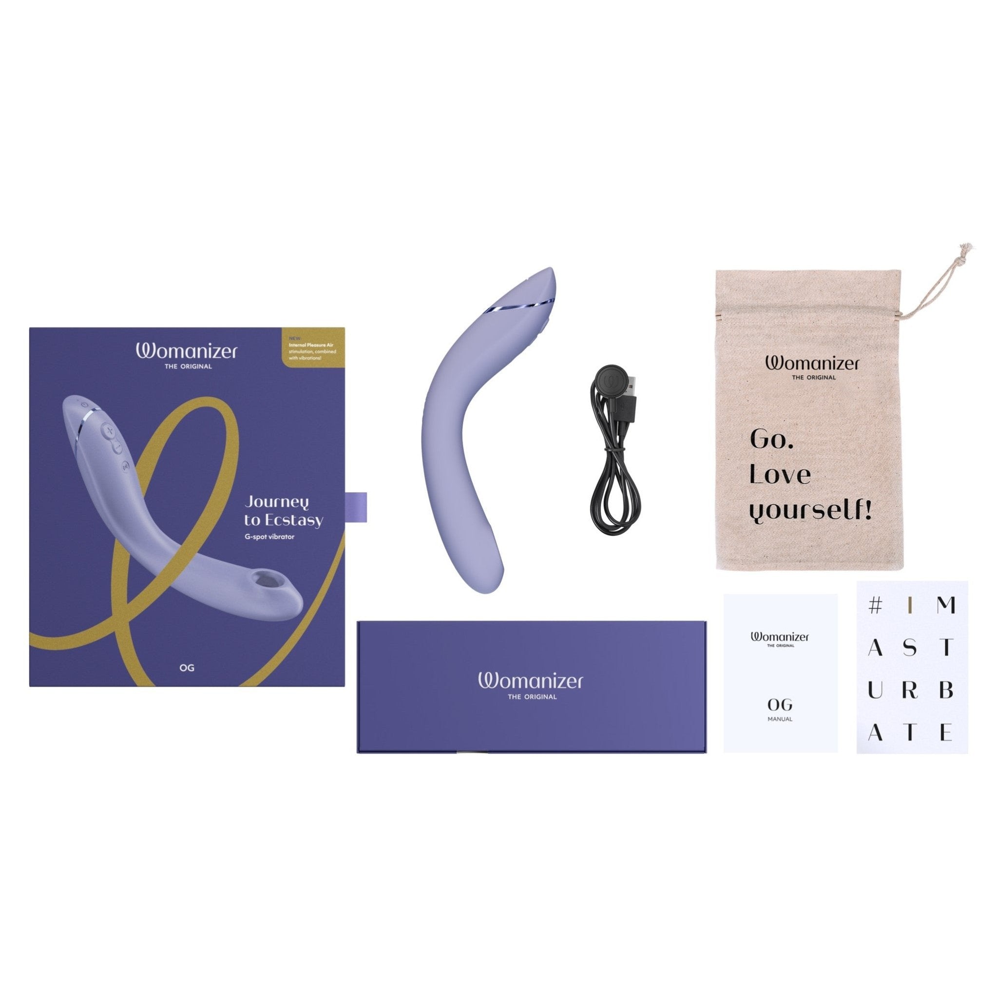 Womanizer OG Rechargeable G-Spot Pleasure Air Stimulator Lilac - Xweetdreamx Brown SootyAdultsBrown SootyXweetdreamx